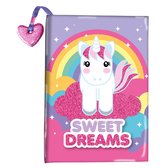 Roze/paars dagboek Sweet Dreams unicorn/eenhoorn glitter - Persoonlijke dagboeken - Cadeau voor meiden/kinderen