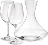 Glazen karaf/schenkkan met 2 wijnglazen 1600ml/450ml wijn set - Sapkannen/waterkannen/schenkkannen met glazen