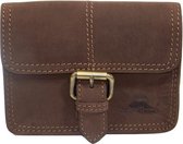 Woodland riemtasje geschuurd leer bruin