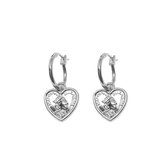 elizabeth heart earrings- zilver