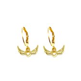 heart angle earrings - goud
