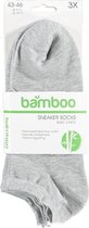 Bamboe sokken sneaker 3 paar - Grijs - Bamboe Sokken Dames - Maat 35/38