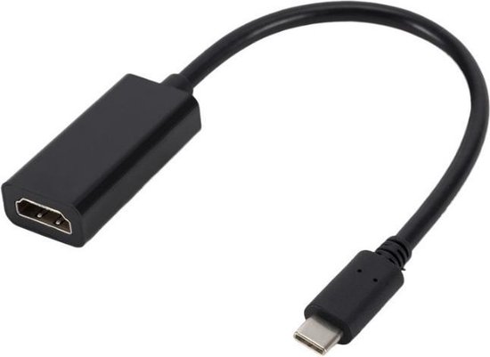 USB C naar HDMI Kabel Adapter Omvormer / Thunderbolt 3 / 4K Ondersteuning / Compatibel met Apple, Samsung, Lenovo, HP en meer / Geschikt voor MacBook Air, Pro en iMac / Zwart