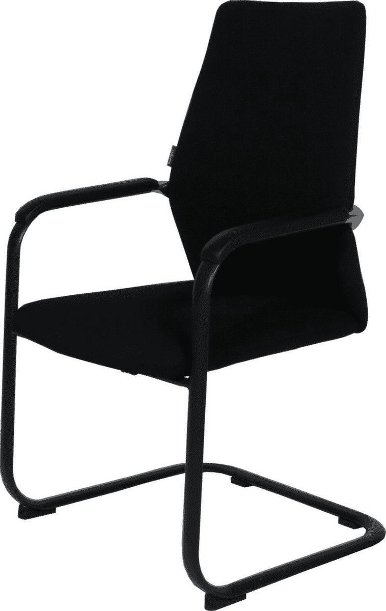 Conferentiestoel Serie 125 - Sledestoel - frame zwart - stof zwart