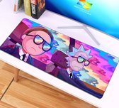 Muismat XXL - Rick And Morty Driving - 90x40Cm - Full Color Gaming Mousepad