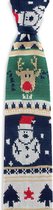 We Love Ties - Foute kerst stropdas - gebreid polyester - blauw / groen / rood / wit