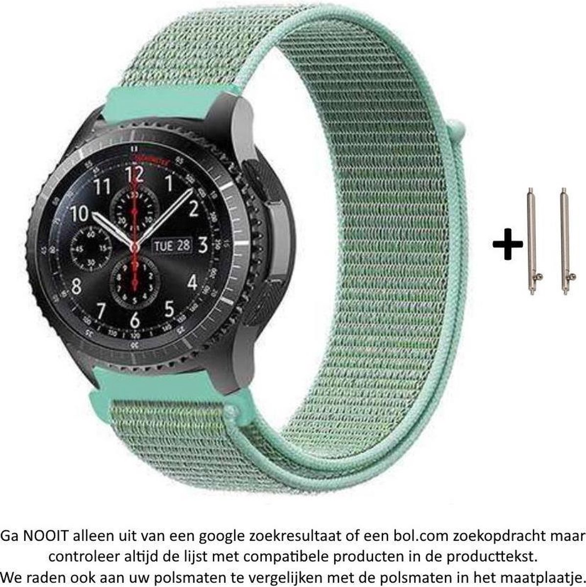 Bracelet Nylon élastique Pour Montre Connectée Garmin, Samsung, Huawei - Boucle Magnétique Ajustable 22mm