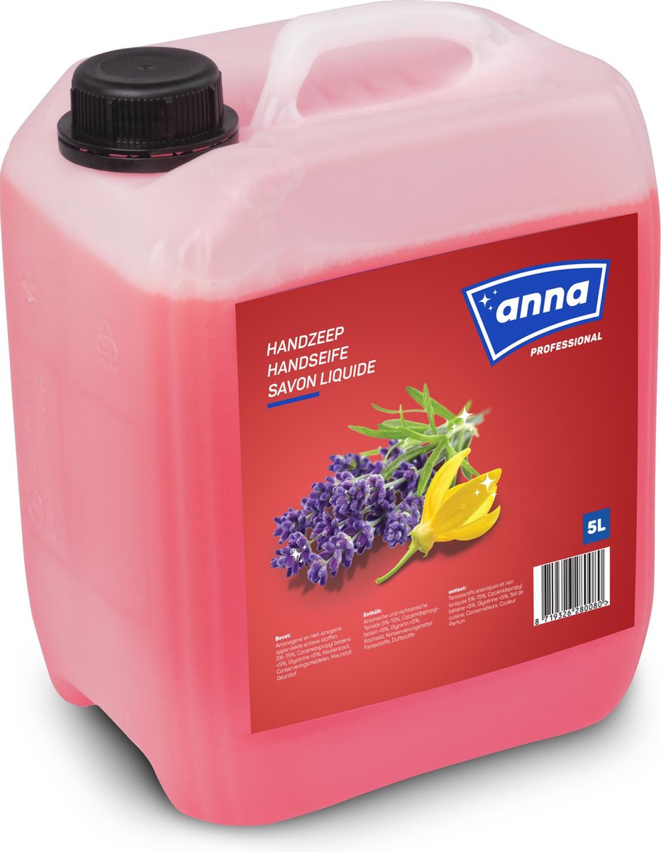 Thuisland Volwassen evenaar ANNA Professional - handzeep navulling - handzeep voor dispenser - 5 liter  | bol.com