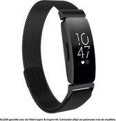 Milanees Horlogebandje - Geschikt Voor Fitbit Inspire/Inspire 2/Inspire HR - Maat S - Zwart - Wearablebandje