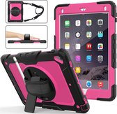 Dasaja iPad 9.7 (2017 & 2018) case / hoes met screenprotector, handriem en schouderriem voor Horeca en Bouw Roze