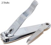 Duo Pack RVS Nagelknipper Set / 2 Stuks / Nagelschaar voor Knippen van Teennagels en Vingernagels