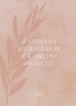 Ansichtkaart - A6 - 10x15cm - Roze - Christelijk - Wie vertrouwen op de Heer - 2 stuks