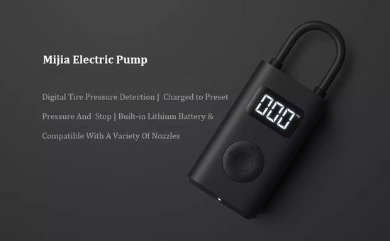 Xiaomi Mijia Draagbare Smart Digitale Bandenspanning Detectie Elektrische Inflator Pomp voor Fiets Motorfiets Auto Voetbal van Merkloos — afbeelding 4