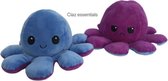 Octopus knuffel - octopus knuffel omkeerbaar - reversible - emotieknuffel- emotie tonen - Paars - Blauw
