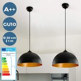 Miadomodo Hanglamp – Plafondlamp - Industrieel Design – Slaapkamer Verlichting – Woonkamer Verlichting – Eetkamer Verlichting – Keuken Verlichting – Energieklasse A++ - Set van 2