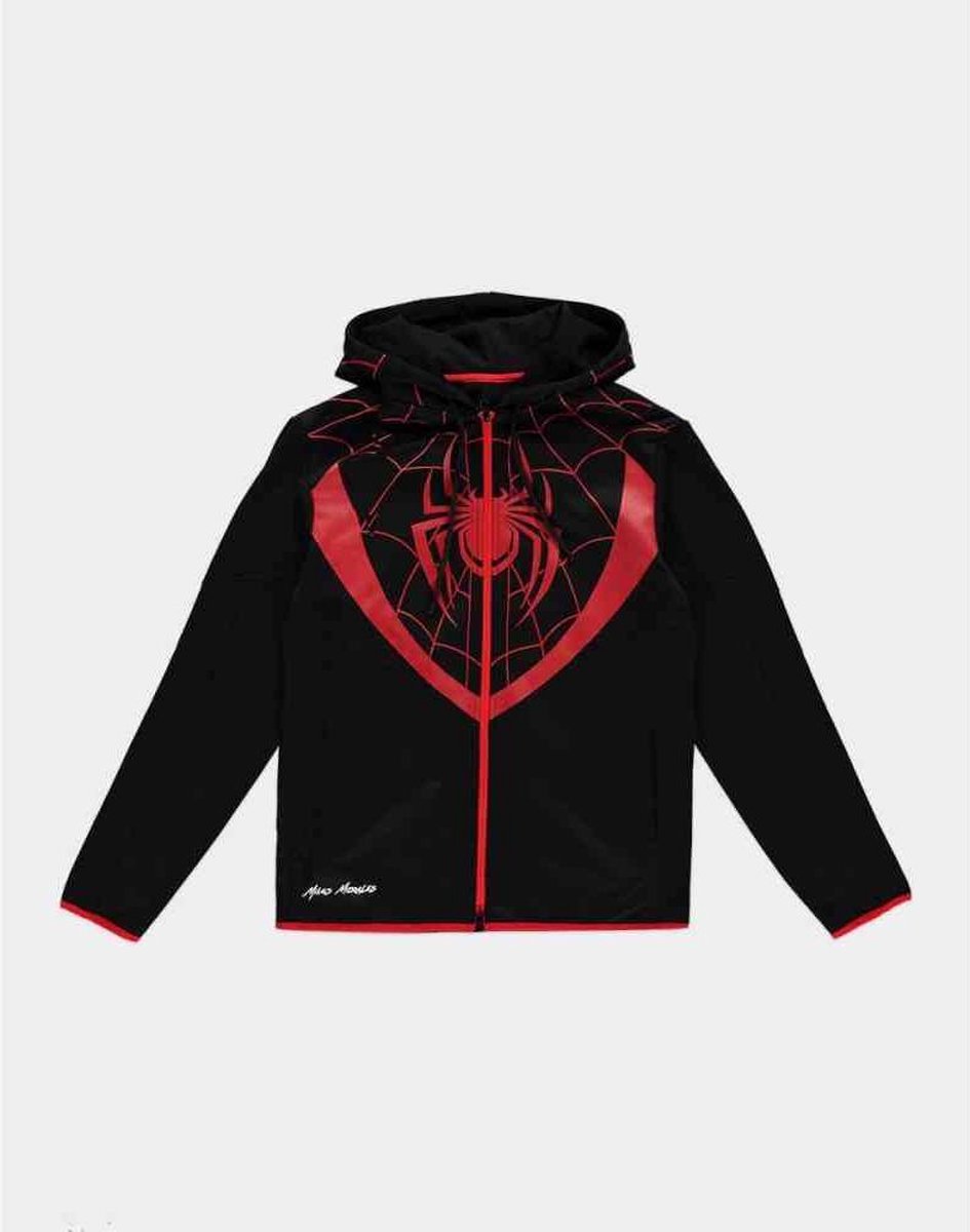 Marvel SpiderMan - Miles Morales Vest met capuchon - 2XL - Zwart