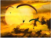 Poster – Paragliden bij Zon - 40x30cm Foto op Posterpapier