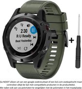 Siliconen Smartwatch Bandje - Geschikt voor Garmin - 22 mm - Donkergroen