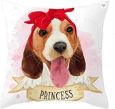 Kussenhoes 45x45cm - Hond Funny 10