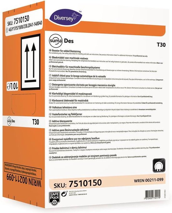 Suma Des T30 Ontvlekker Safepack Geconcentreerd - 10l (7510150)