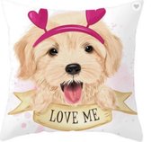 Kussenhoes 45x45cm - Hond Funny 12