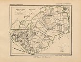 Historische kaart, plattegrond van gemeente Slochteren in Groningen uit 1867 door Kuyper van Kaartcadeau.com