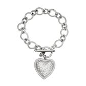 Yehwang armband groot hart zilver 0273010-101