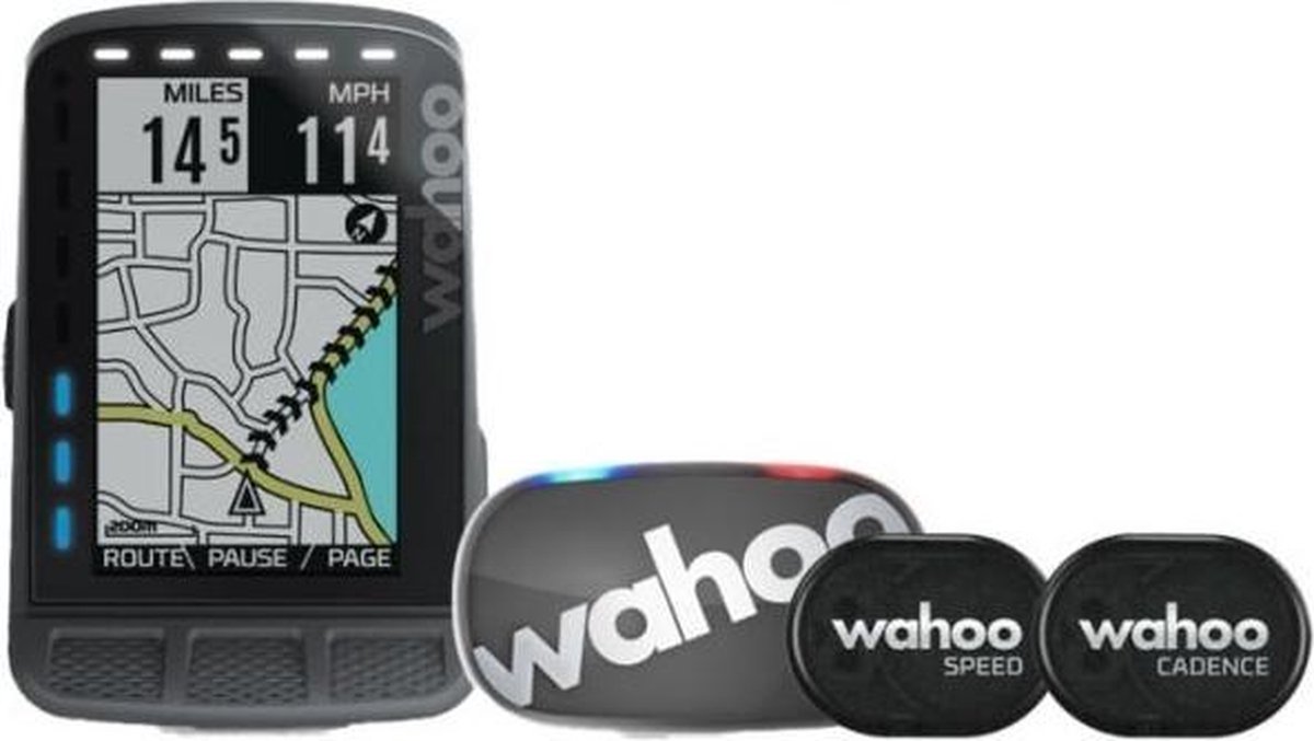 Bol.com Wahoo ELEMNT ROAM Bundel Fietscomputer - TICKR Stealth aanbieding
