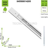 LED Railverlichting Rails 1 M, 3 Fase ,Aluminium - WIT