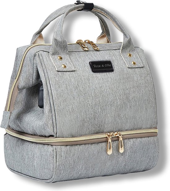 Rose & Ollie Kleine Kolftas Handtas model Grijs - Koeltas Moedermelk
