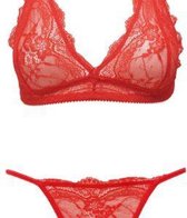 KNAL AANBIEDING!!!  - Ouno - Sexy lingerie set - 2 parts - size S/M - Red - gave Cadeaubox - j5295 - ideaal om te geven of te ontvangen