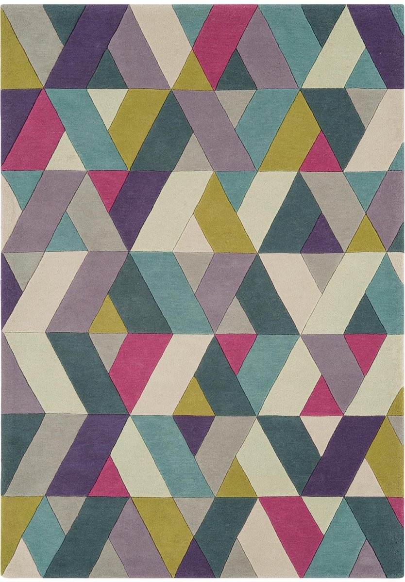 Eazy Living Easy Living - Funk Chevron Blue Green Vloerkleed - Rechthoek - Laagpolig Tapijt - Modern - Meerkleurig, foto 2