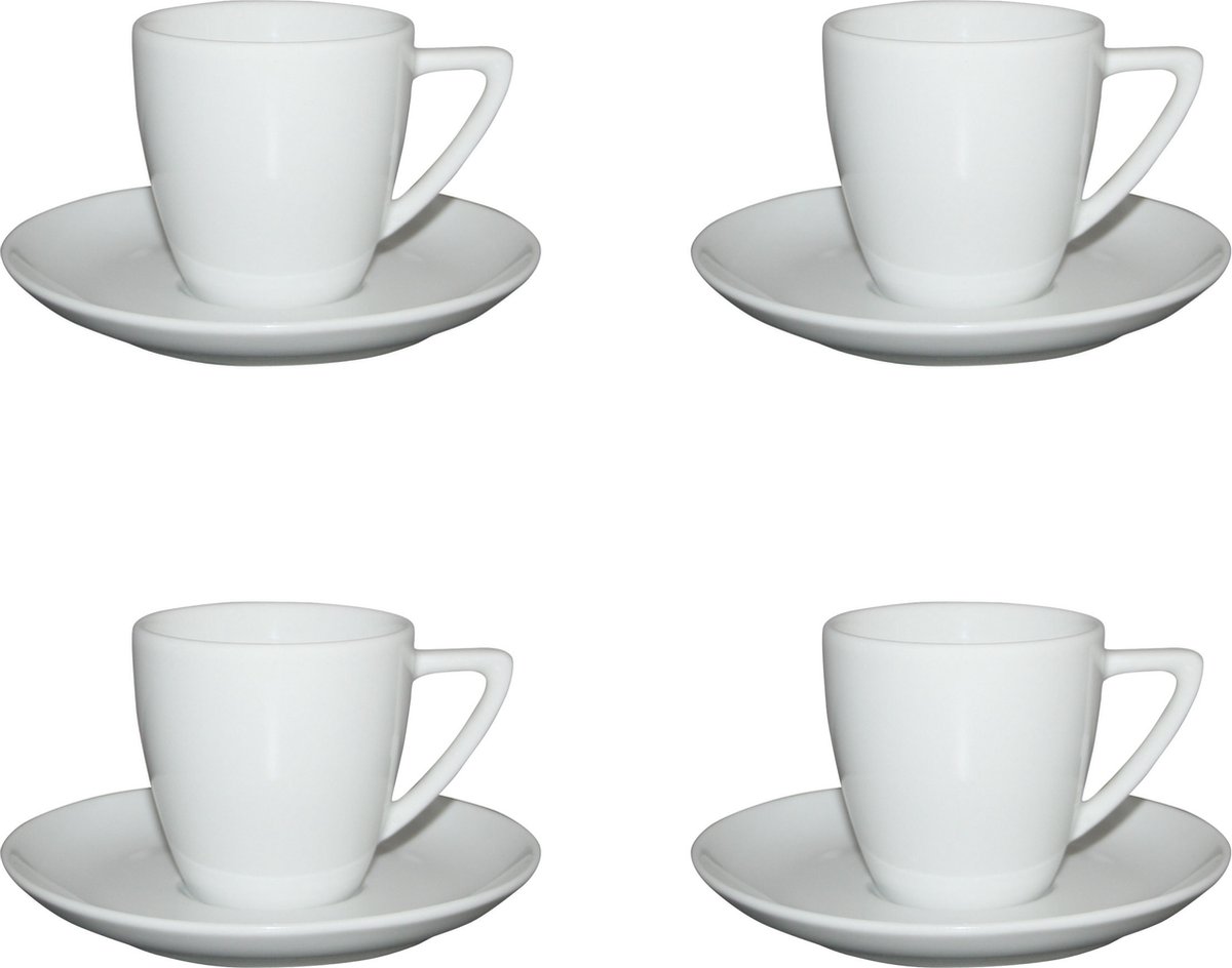 Lubiana Classic Koffie Kop en schotel - Tas en ondertas - 15 cl - Set van 4