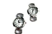Petra's Sieradenwereld - Horloge kasten los 2 stuks om zelf horloge te maken zilverkleurig
