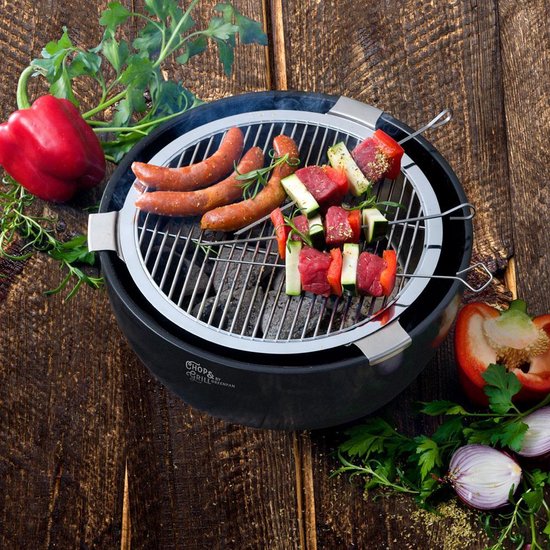 GreenPan Chop & Grill Houtskoolbarbecue - 28cm - voor op tafel | bol.com