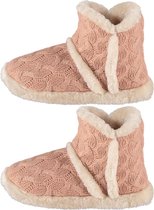 Pantoffels dames - Sloffen - Pantoffels - Sloffen dames - Wol - Licht roze - Maat 37/38