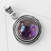 Natuursieraad -  925 sterling zilver amethist ketting - luxe edelsteen sieraad - handgemaakt