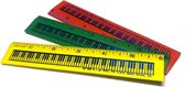 Liniaal met pianotoetsen 6 inch