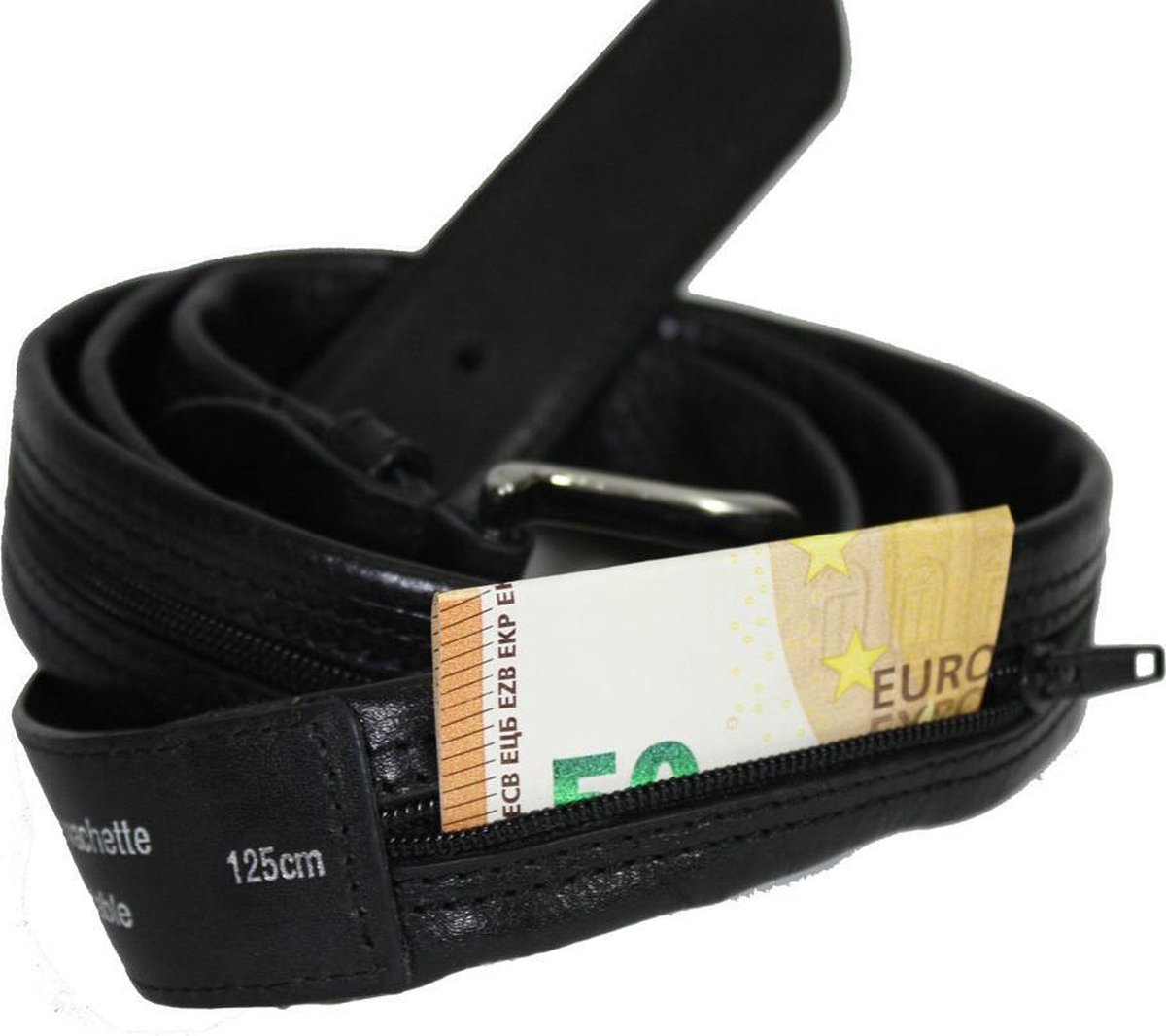 Rangement sécurisé de la ceinture porte-monnaie avec fermeture éclair à l' intérieur | bol.com