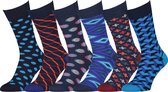 Easton Marlowe Sokken 6 Paar 43-46 - Funny Socks - Blauw - Naadloos