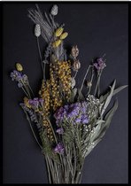 Poster Dried Bouquet - 30x40cm ingelijst - Poster droogbloemen - WALLLL - Ingelijst