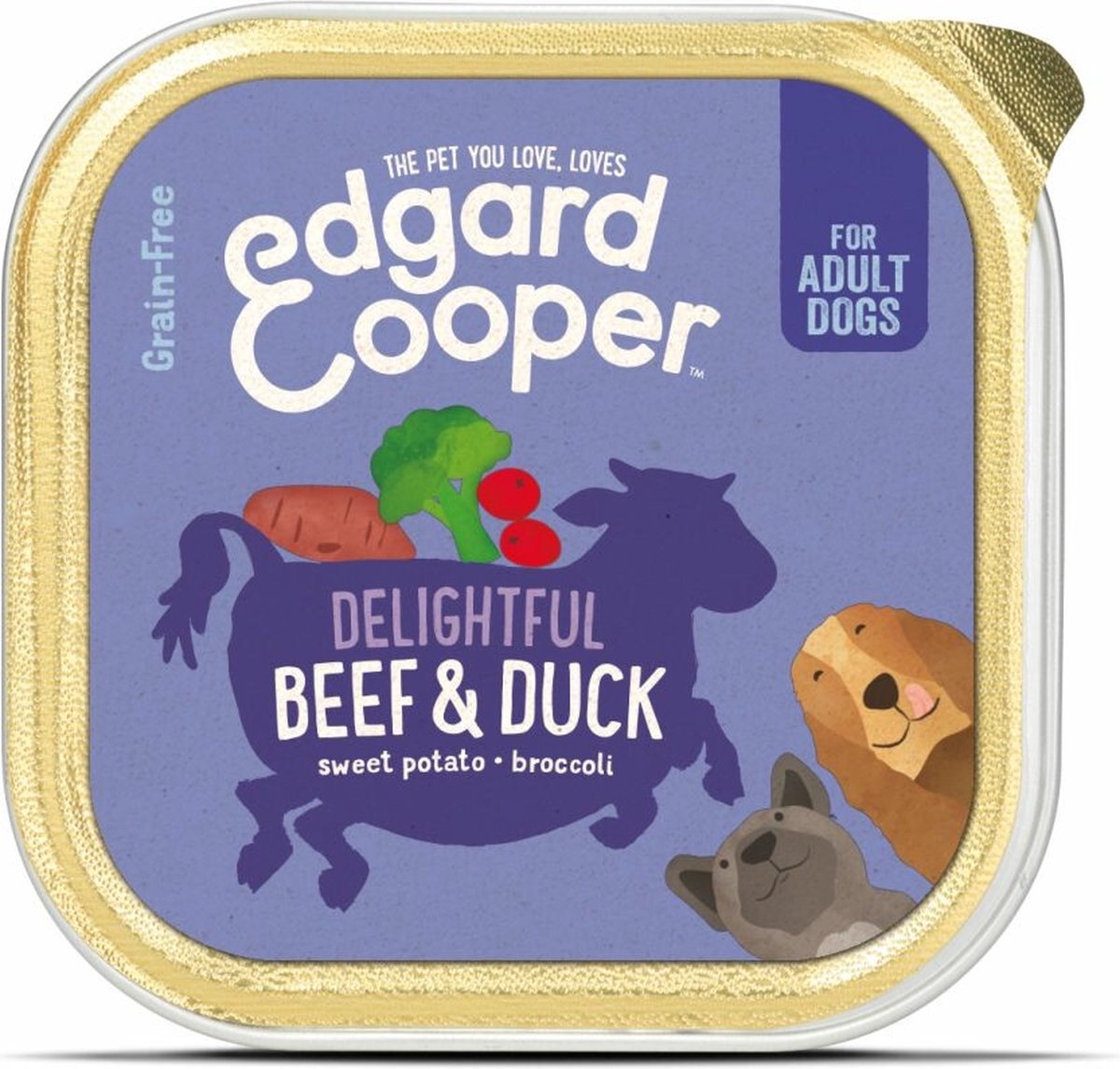 11x Edgard & Cooper Kuipje Vers Vlees Hondenvoer Rund - Eend 150 gr
