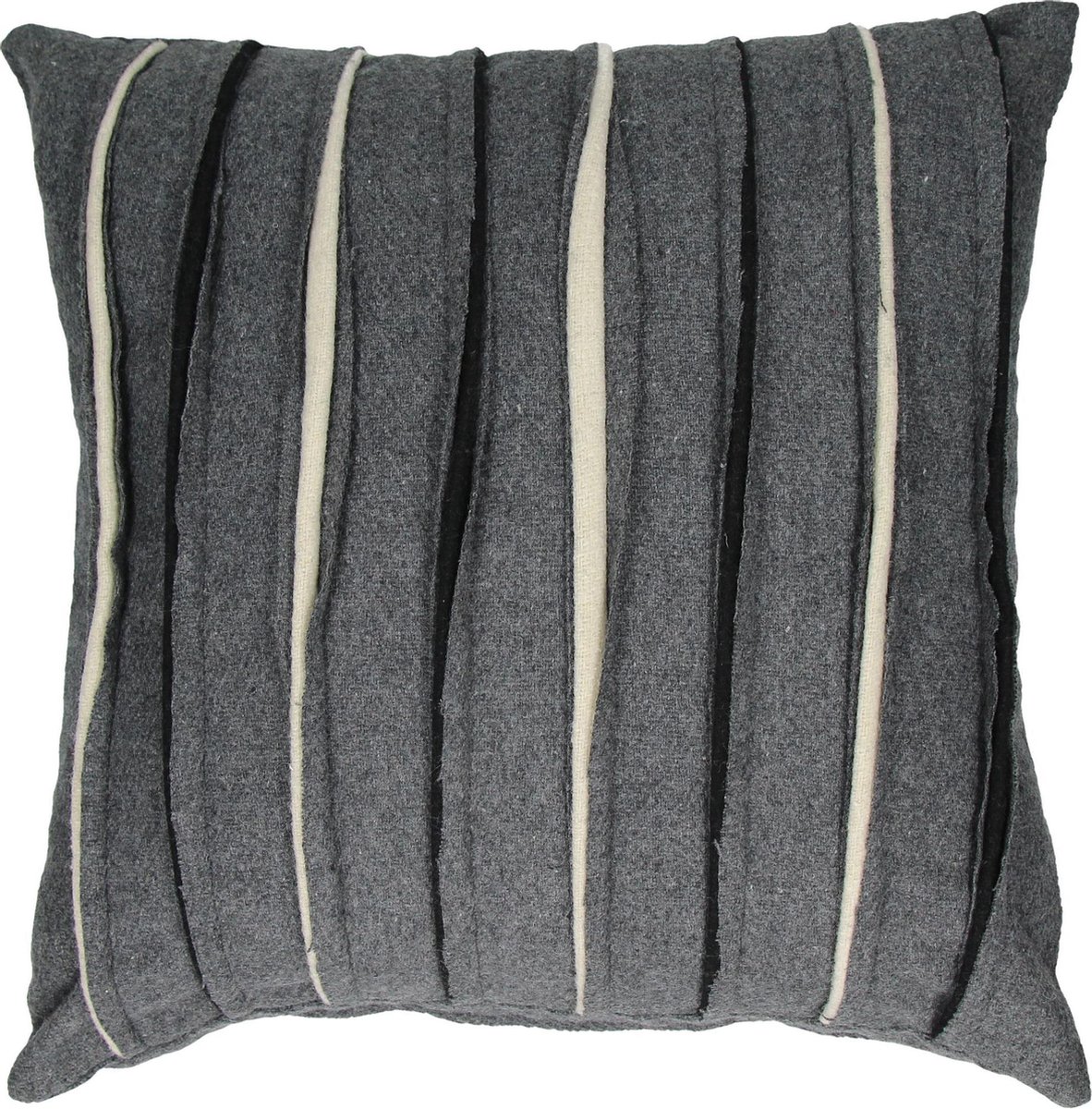 Kussen - flanel / wol - 45cm x 45cm - grijs