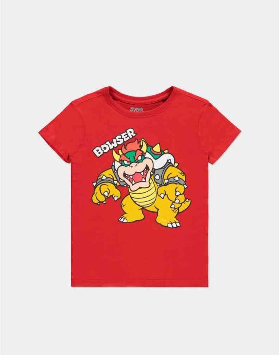 Nintendo Super Mario Kinder Tshirt -Kids 158- Bowser Rood