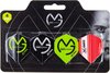 Afbeelding van het spelletje Dragon darts 4 pack darts flights – Michael van Gerwen – logo – darts flights - rood