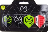 Dragon darts 4 pack darts flights – Michael van Gerwen – logo – darts flights - rood