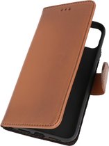 DiLedro en cuir véritable iPhone 12 (Pro) Bookcase Case - Burned Tan