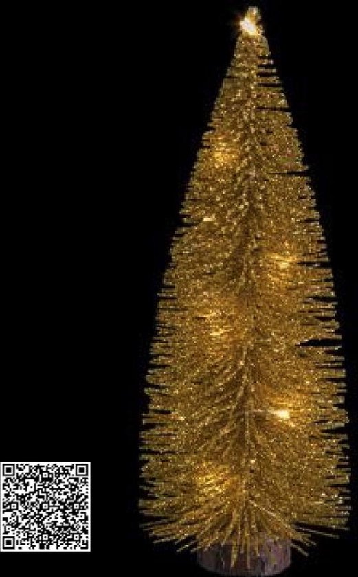 Kerstboom Goud led glitters kerstdecoratie - werkt op batterijen - Kerst sfeer -... |