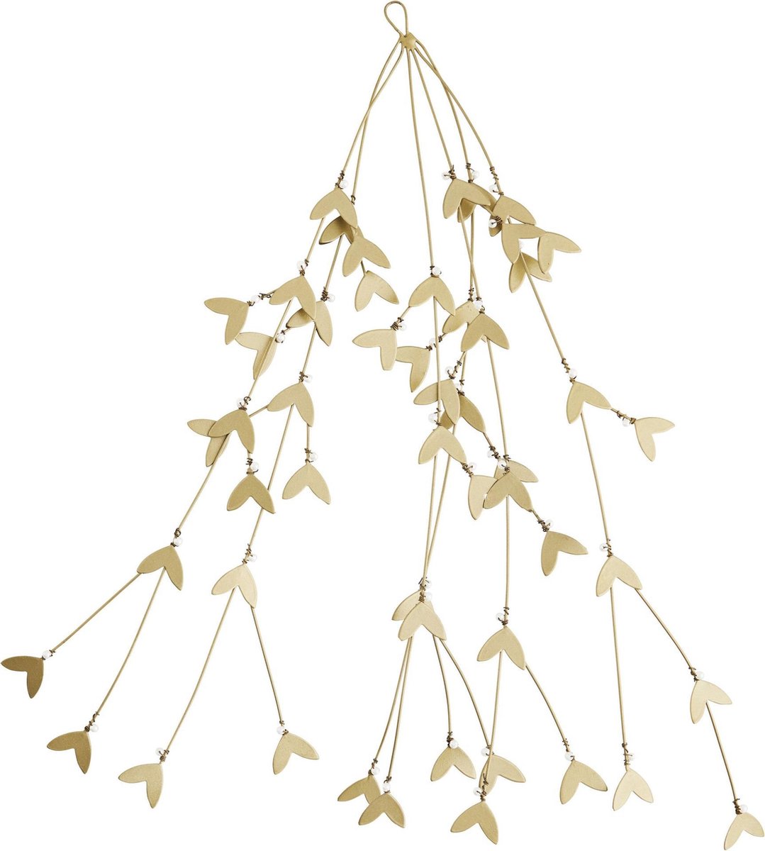 Madam Stoltz - metalen maretak – antiek messing, goudkleurig – 60 cm