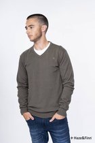 Pullover Knit V Army groen (ME-0200)